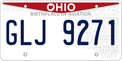 OH license plate GLJ9271