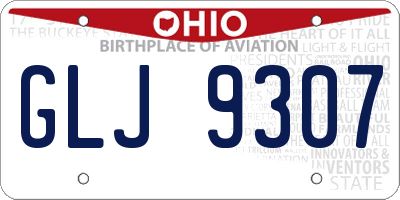 OH license plate GLJ9307