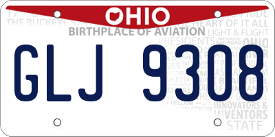 OH license plate GLJ9308