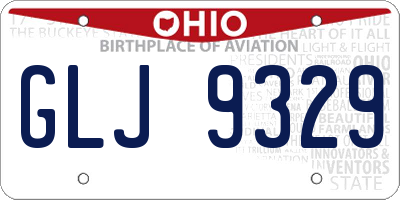 OH license plate GLJ9329