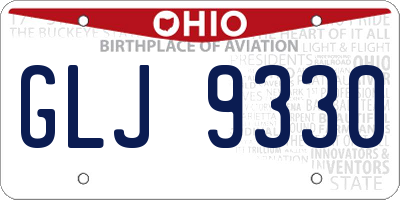 OH license plate GLJ9330
