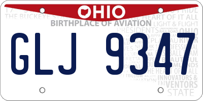 OH license plate GLJ9347