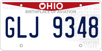 OH license plate GLJ9348