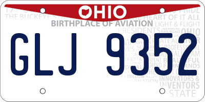 OH license plate GLJ9352