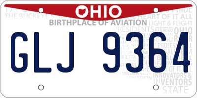 OH license plate GLJ9364