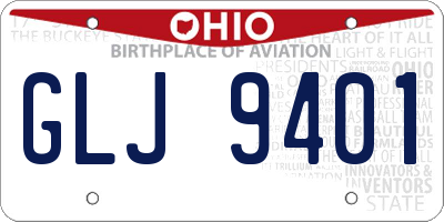 OH license plate GLJ9401