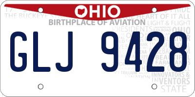 OH license plate GLJ9428