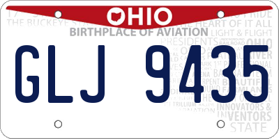 OH license plate GLJ9435