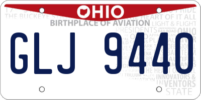 OH license plate GLJ9440