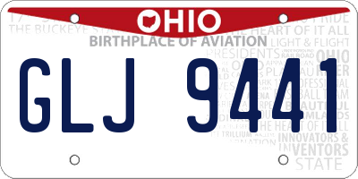 OH license plate GLJ9441