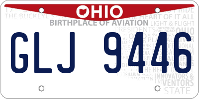 OH license plate GLJ9446
