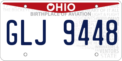 OH license plate GLJ9448