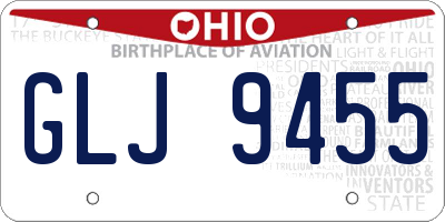 OH license plate GLJ9455