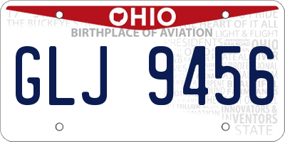 OH license plate GLJ9456