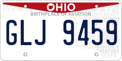 OH license plate GLJ9459