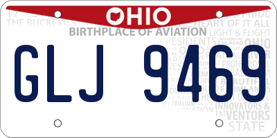 OH license plate GLJ9469