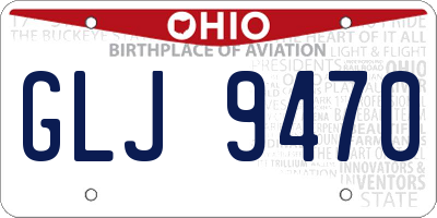 OH license plate GLJ9470