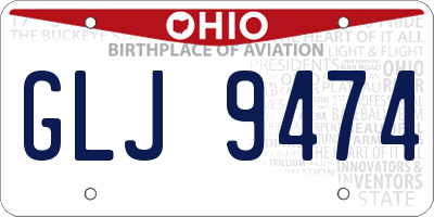 OH license plate GLJ9474