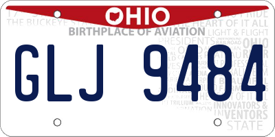 OH license plate GLJ9484