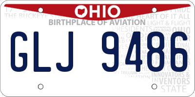 OH license plate GLJ9486