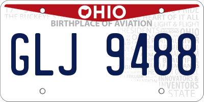 OH license plate GLJ9488