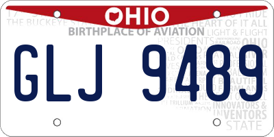 OH license plate GLJ9489