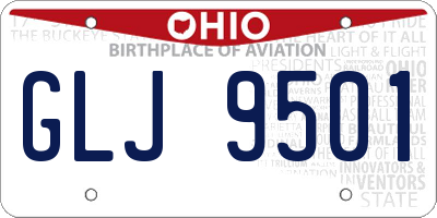 OH license plate GLJ9501