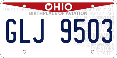 OH license plate GLJ9503