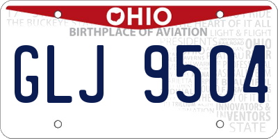 OH license plate GLJ9504