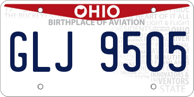 OH license plate GLJ9505