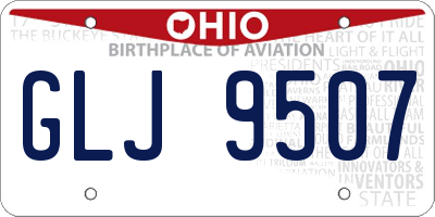 OH license plate GLJ9507