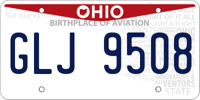 OH license plate GLJ9508
