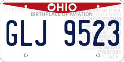OH license plate GLJ9523