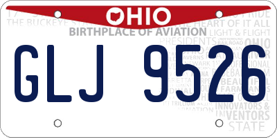 OH license plate GLJ9526