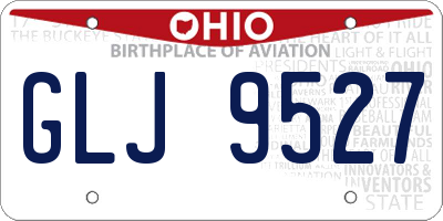 OH license plate GLJ9527