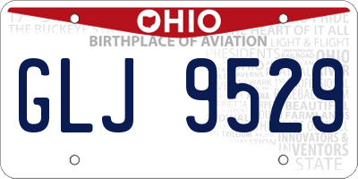 OH license plate GLJ9529