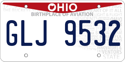 OH license plate GLJ9532