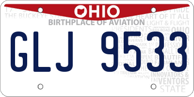 OH license plate GLJ9533