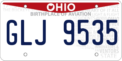OH license plate GLJ9535