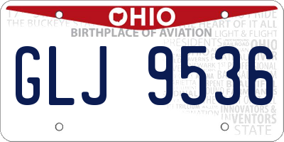 OH license plate GLJ9536