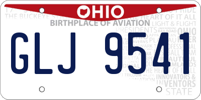OH license plate GLJ9541