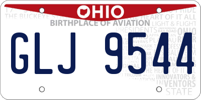OH license plate GLJ9544