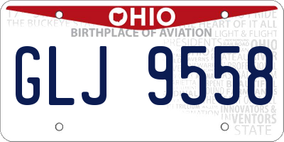OH license plate GLJ9558