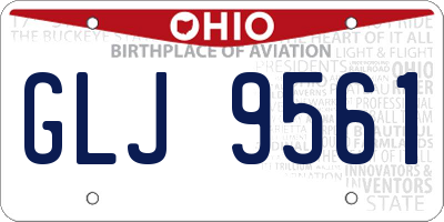 OH license plate GLJ9561