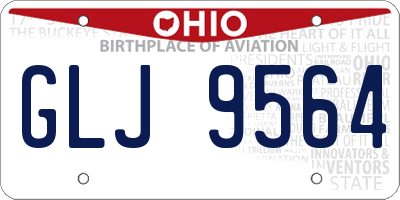 OH license plate GLJ9564