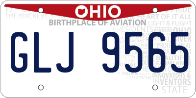 OH license plate GLJ9565
