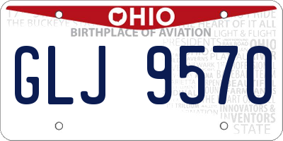 OH license plate GLJ9570