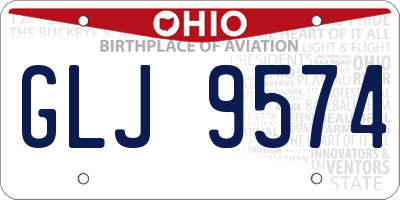 OH license plate GLJ9574