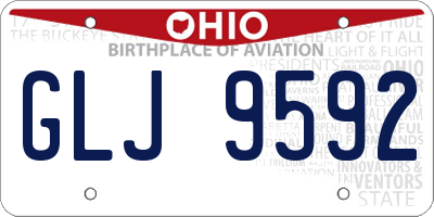 OH license plate GLJ9592