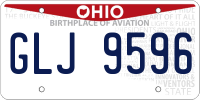 OH license plate GLJ9596